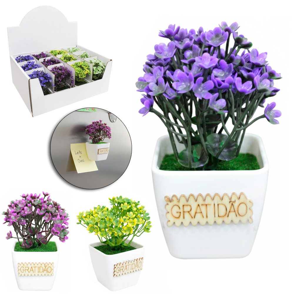 IMA DECORATIVO FLOR ARTIFICIAL COM VASO 10X5X3,5CM