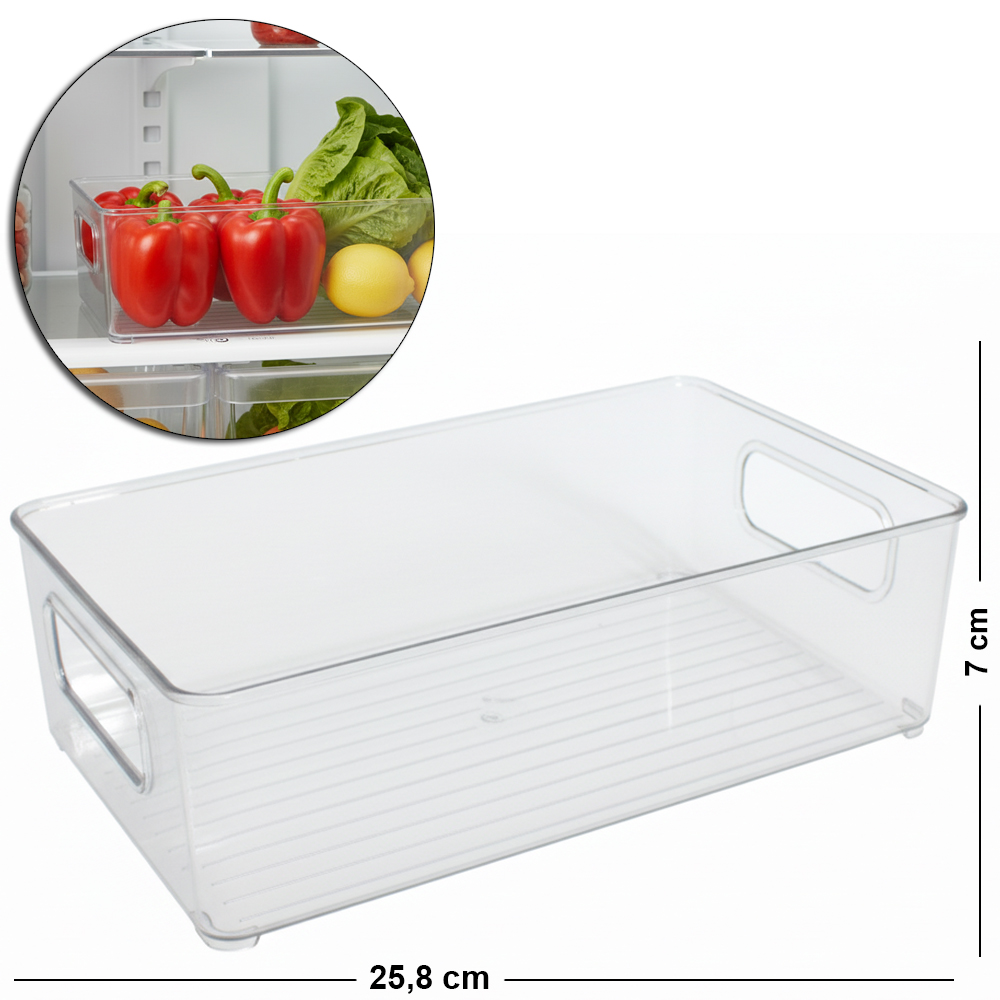 CESTO ORGANIZADOR DE PLASTICO PET FLEXIVEL COM ALCA 25,8X15X7CM