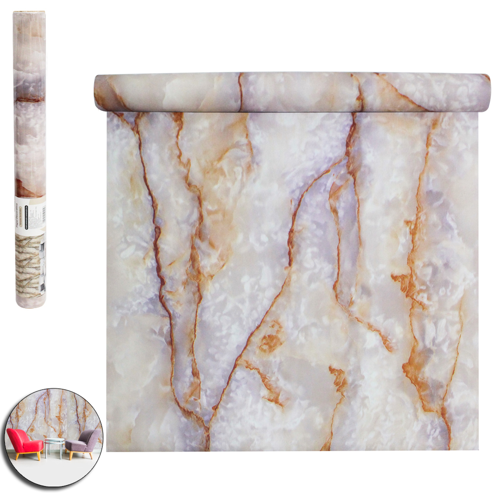 PAPEL DE PAREDE ROLO AUTOADESIVO MARMORE 45CMX5M