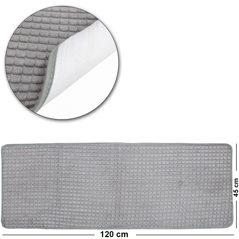 TAPETE PASSADEIRA DE PISO DE POLIESTER RETANGULAR ANTIDERRAPANTE 120X45CM