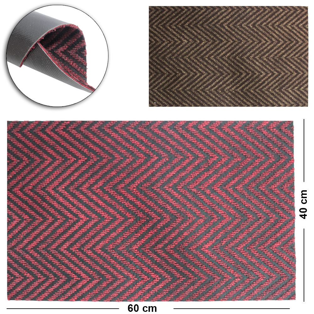 TAPETE CAPACHO DE PISO RETANGULAR EMBORRACHADO 60X40CM