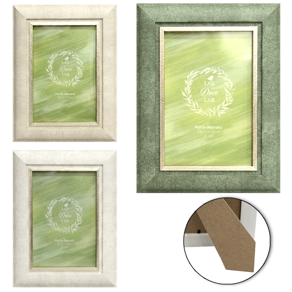 PORTA RETRATO 10X15 COM MOLDURA DE PLASTICO TMD