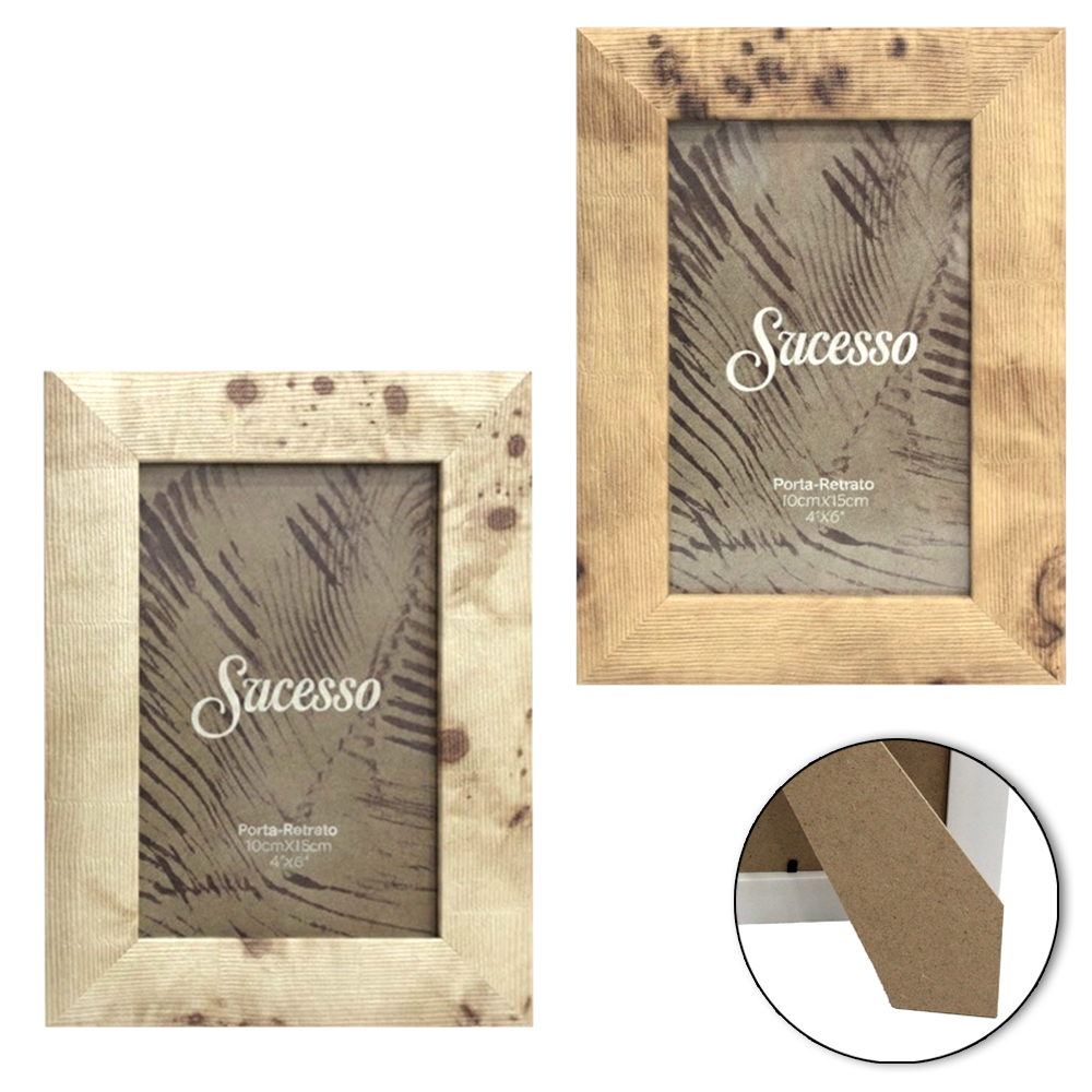 PORTA RETRATO 10X15 COM MOLDURA DE PLASTICO TMD