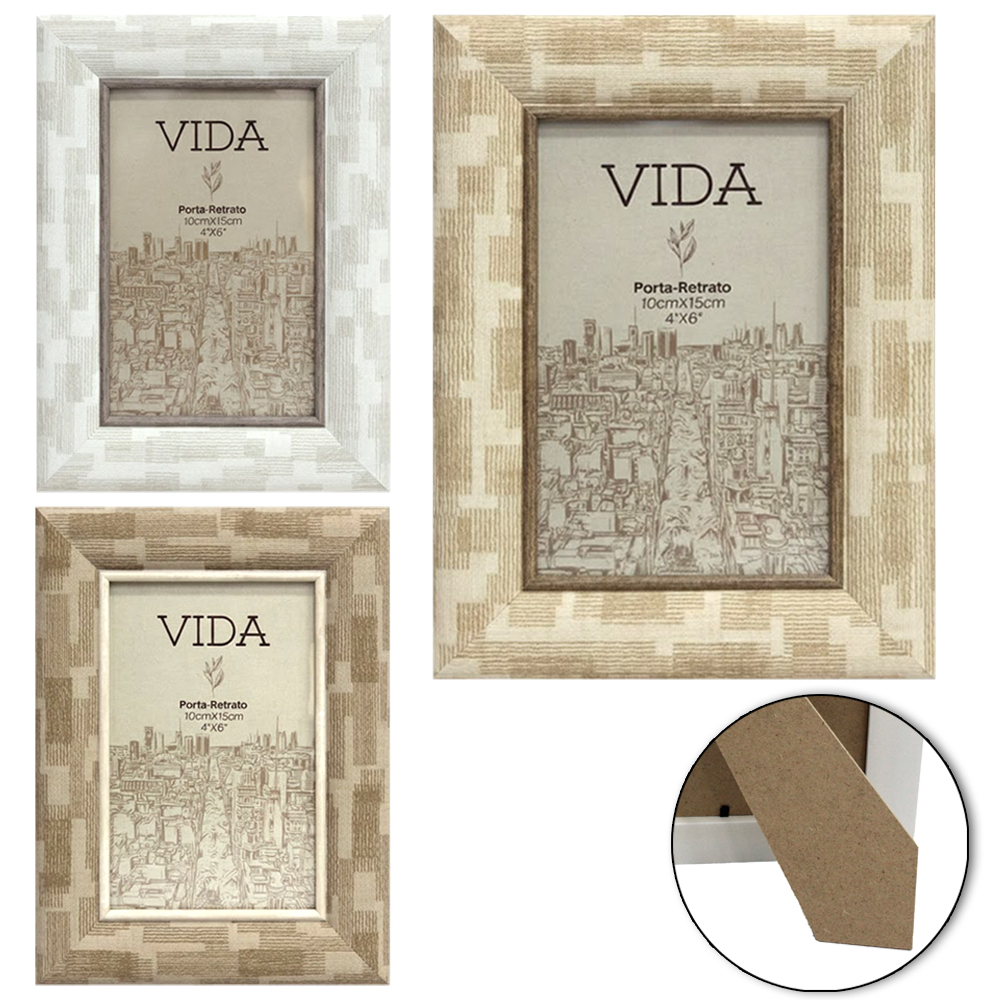 PORTA RETRATO 10X15 COM MOLDURA DE PLASTICO TMD