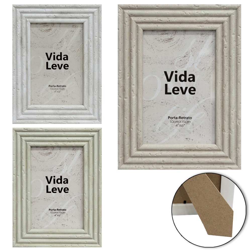 PORTA RETRATO 10X15 COM MOLDURA DE PLASTICO TMD