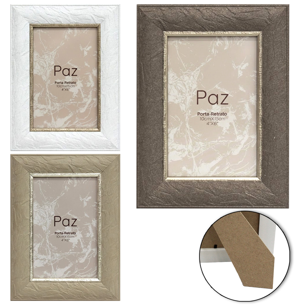 PORTA RETRATO 10X15 COM MOLDURA DE PLASTICO TMD