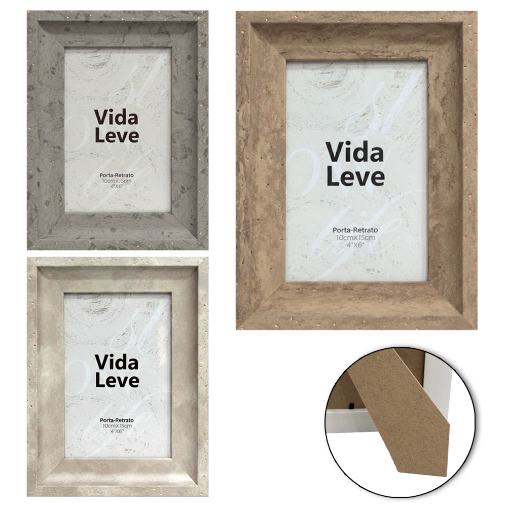 PORTA RETRATO 10X15 COM MOLDURA DE PLASTICO TMD