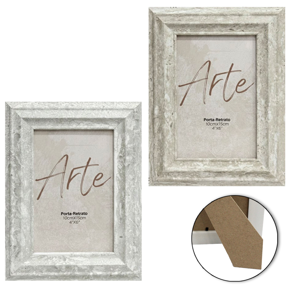 PORTA RETRATO 10X15 COM MOLDURA DE MADEIRA TMD