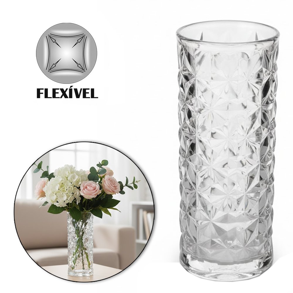 VASO DE PLASTICO PET FLEXIVEL REDONDO 17X7CM DE Ø