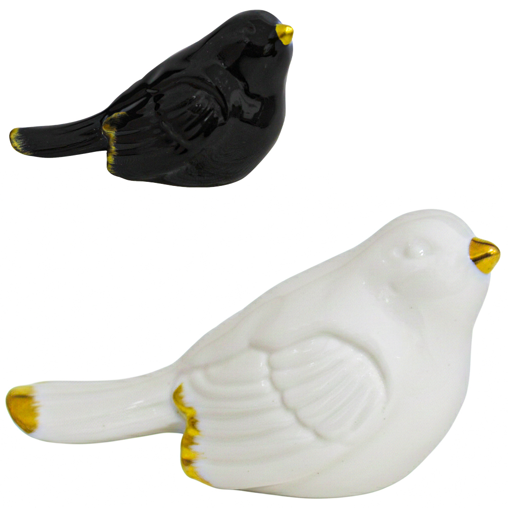 ENFEITE PASSARO DE PORCELANA COLORS 11,8X7X5,2CM