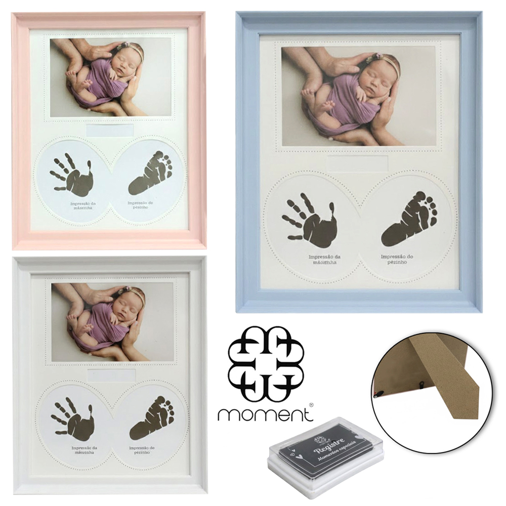 PORTA RETRATO 10X15 COM MOLDURA DE PLASTICO + CARIMBEIRA