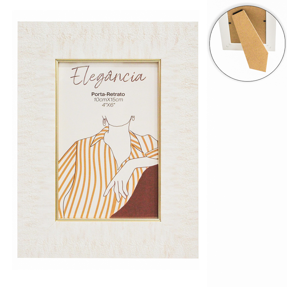 PORTA RETRATO 10X15 COM MOLDURA DE PLASTICO TMD
