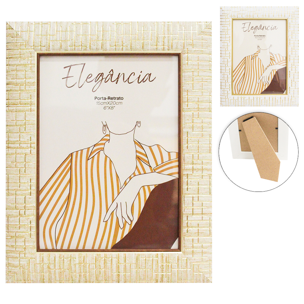 PORTA RETRATO 15X20 COM MOLDURA DE PLASTICO TMD