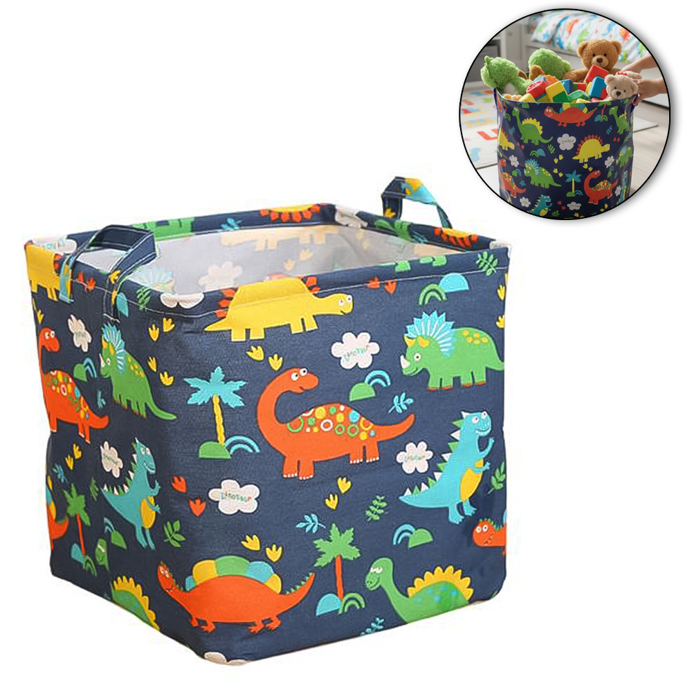 CESTO ORGANIZADOR DE POLIESTER DOBRAVEL COM ALCA 100L 48X43X41CM