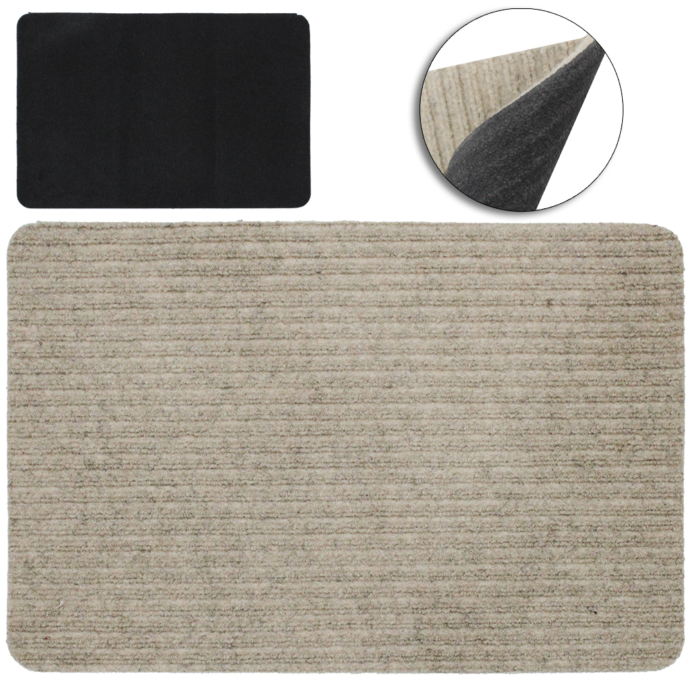 TAPETE CAPACHO DE PISO DE POLIESTER RETANGULAR ANTIDERRAPANTE 58X38CM