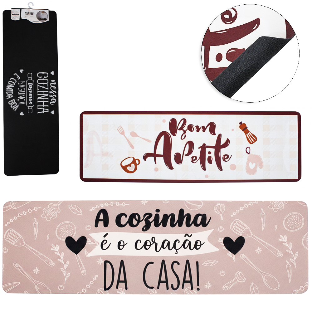 TAPETE PASSADEIRA DE PISO BORRACHA RETANGULAR SUPER ABSORVENTE CLEAN 117,5X37,5CM