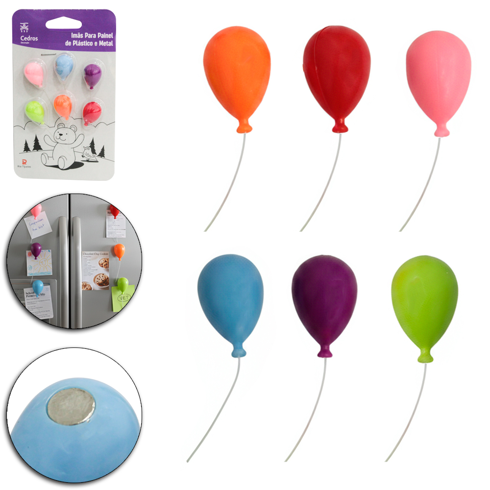 IMA DE GELADEIRA BALAO / BEXIGA COM 6 PECAS 2,5X1,5CM