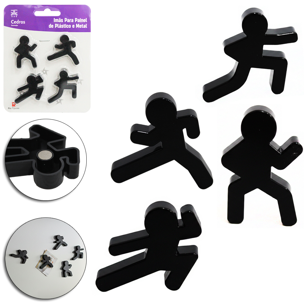 IMA DE GELADEIRA NINJA PRETO COM 4 PECAS