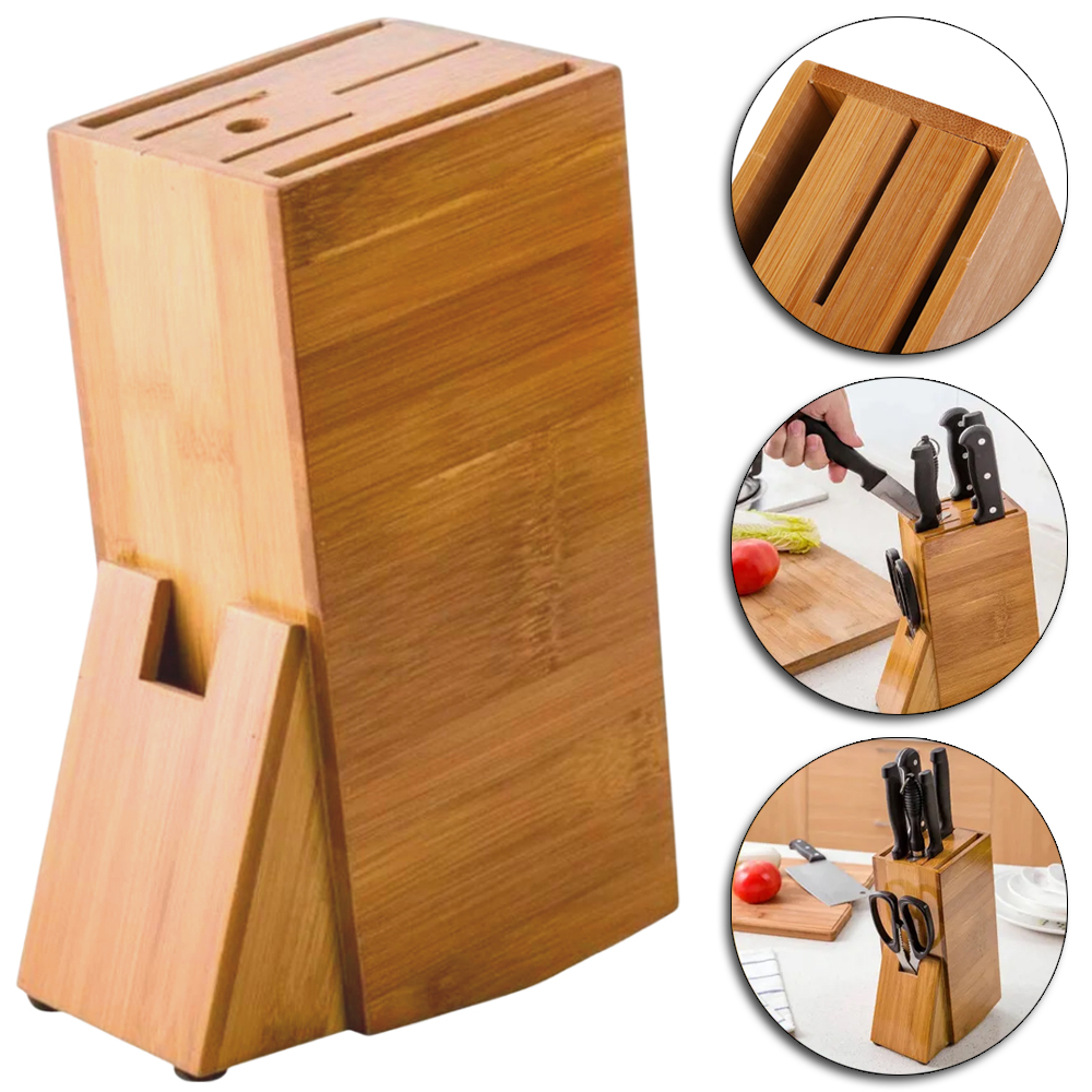 ORGANIZADOR / CEPO DE BAMBU PARA FACAS FACILE 23,5X16X8CM