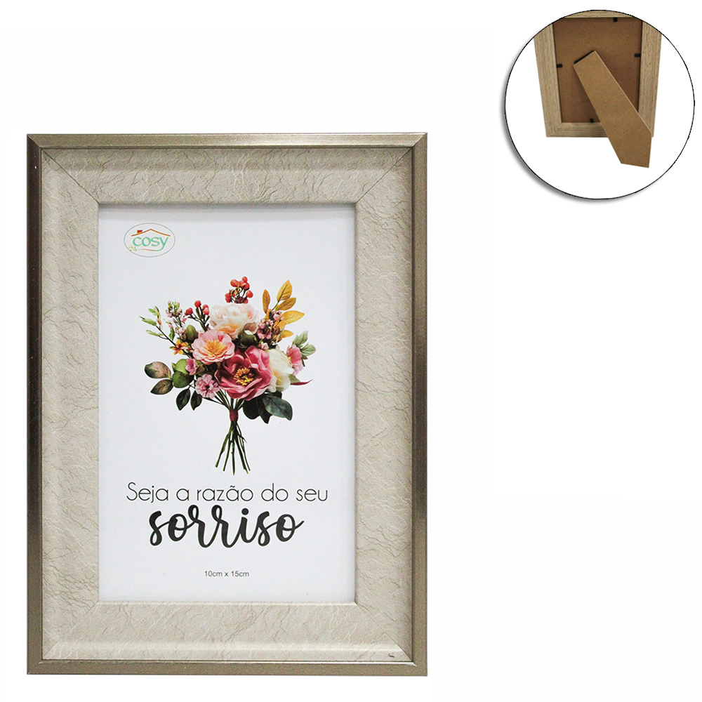 PORTA RETRATO 10X15 COM MOLDURA DE PLASTICO TMD
