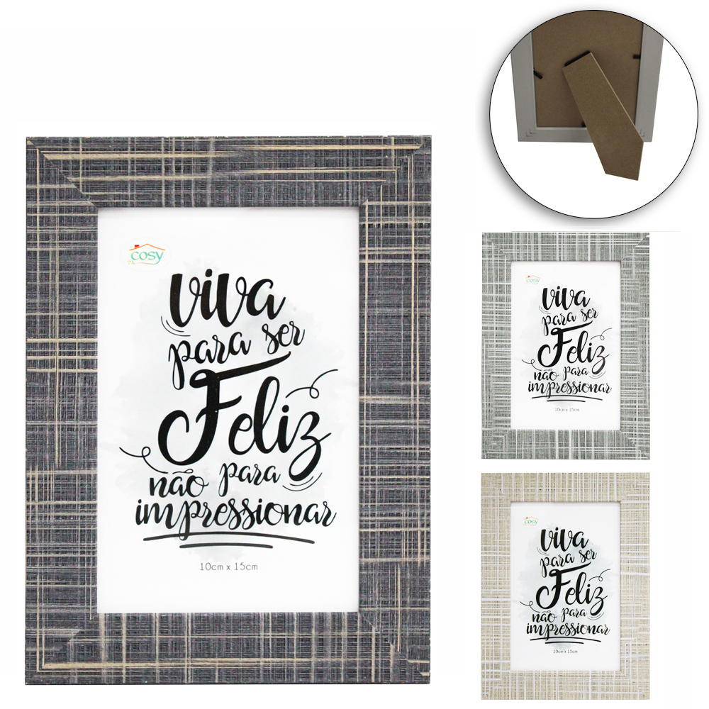 PORTA RETRATO 10X15 COM MOLDURA DE PLASTICO TMD