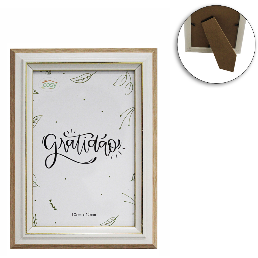 PORTA RETRATO 10X15 COM MOLDURA DE PLASTICO TMD