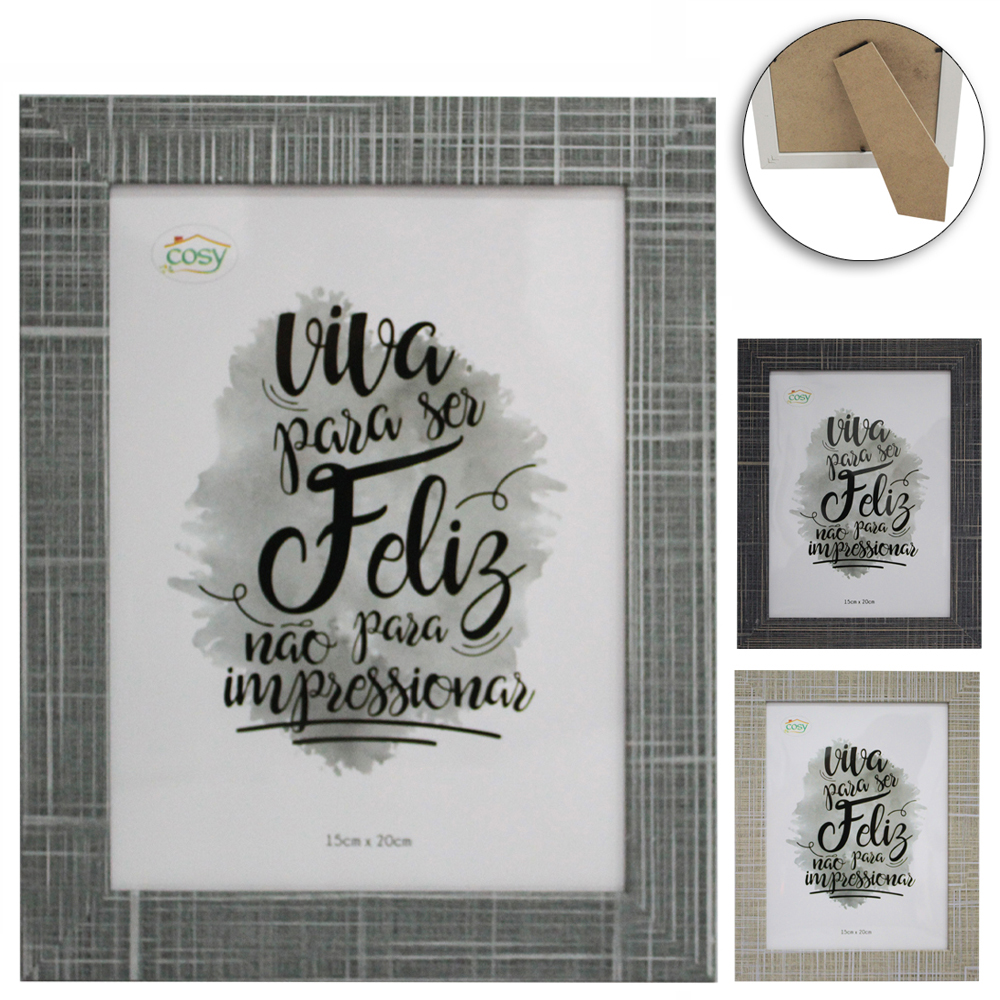 PORTA RETRATO 15X20 COM MOLDURA DE PLASTICO TMD