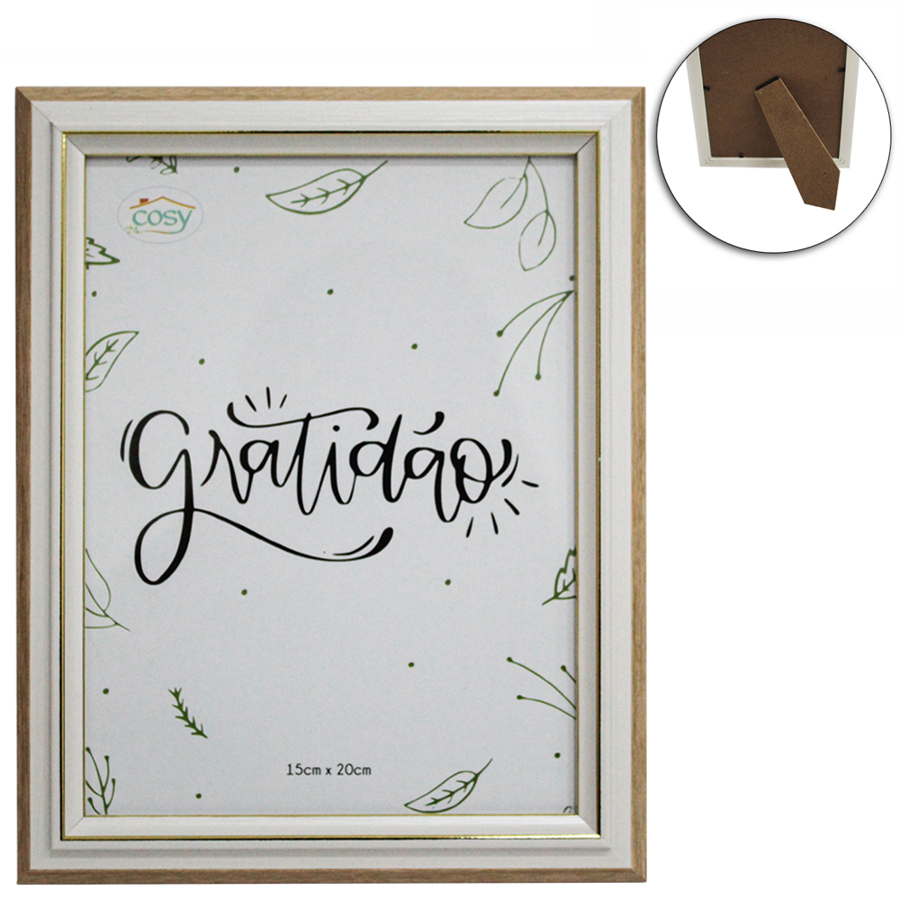 PORTA RETRATO 15X20 COM MOLDURA DE PLASTICO TMD 