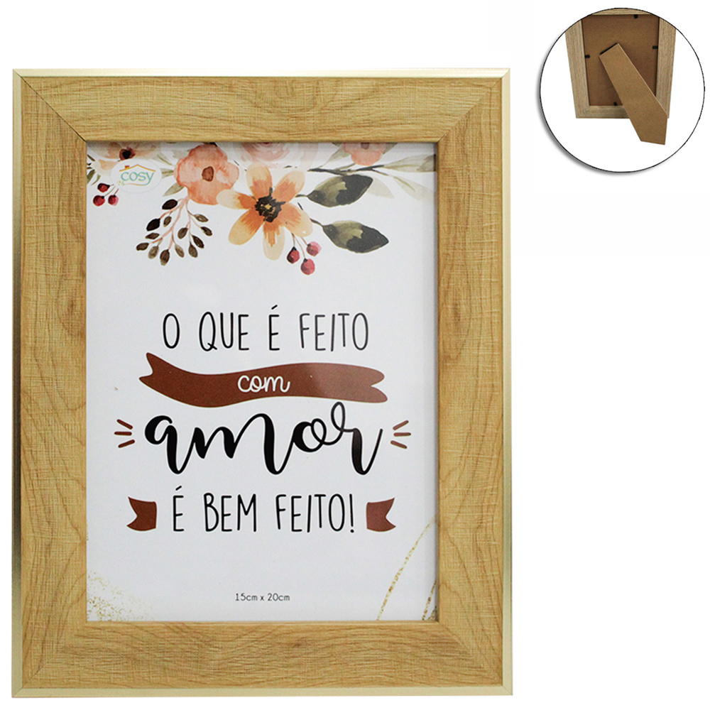 PORTA RETRATO 15X20 COM MOLDURA DE PLASTICO TMD