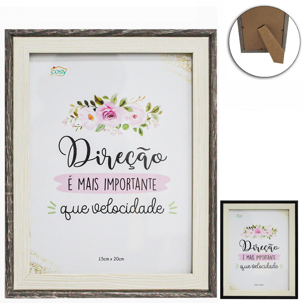 PORTA RETRATO 15X20 COM MOLDURA DE MADEIRA MDF TMD