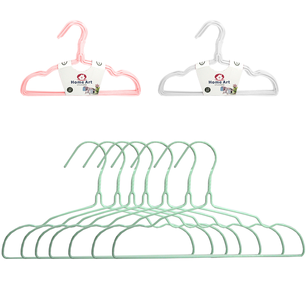 CABIDE ROUPA INFANTIL ARAMADO EMBORRACHADO COM 10 PECAS 30,5X19CM 3MM