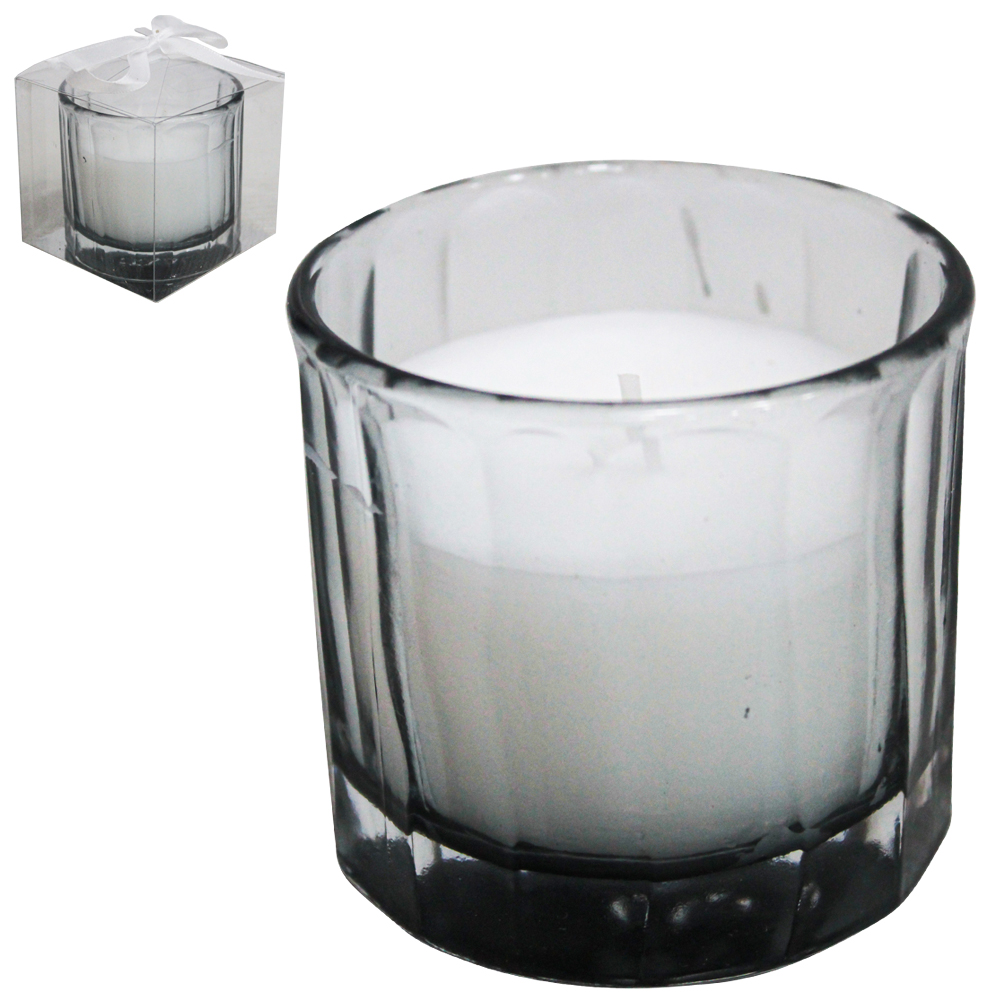 VELA DECORATIVA CASTICAL DE VIDRO REDONDO 6,5X7CM DE Ø