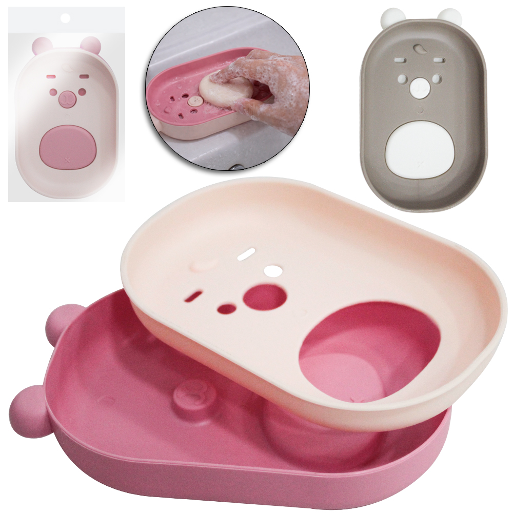 SABONETEIRA DE PIA DE PLASTICO RETANGULAR URSINHO 13X9X2CM