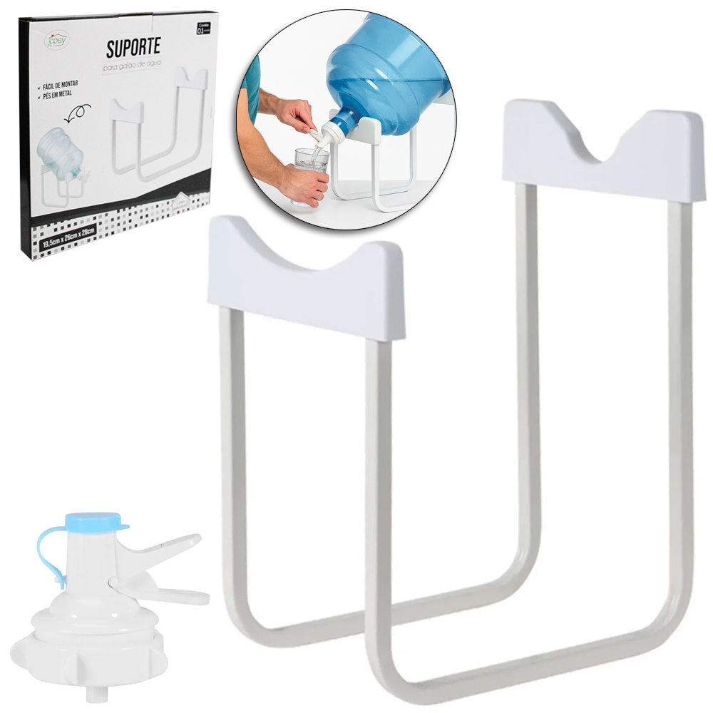 SUPORTE PARA GALAO DE AGUA DE METAL / PLASTICO 28X26X19,5CM