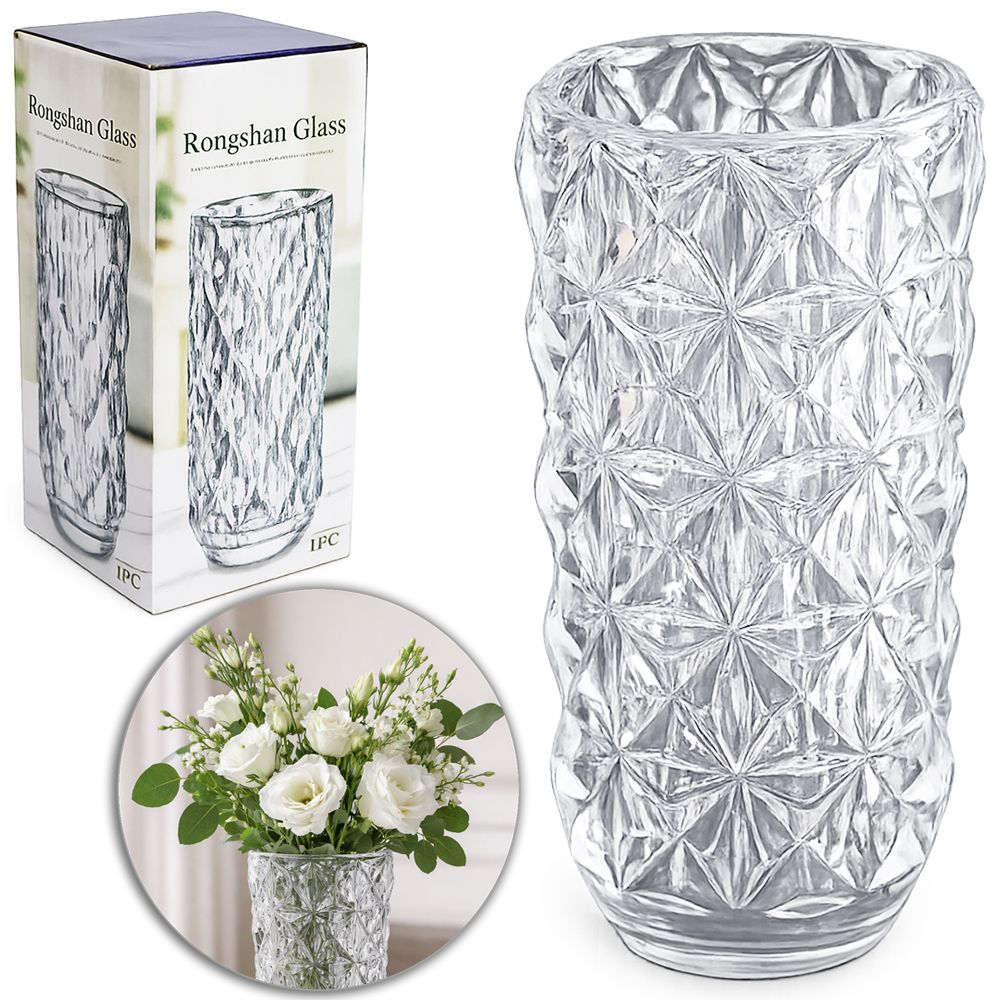 VASO DE VIDRO REDONDO RONGSHAN GLASS 15X6,5CM DE Ø