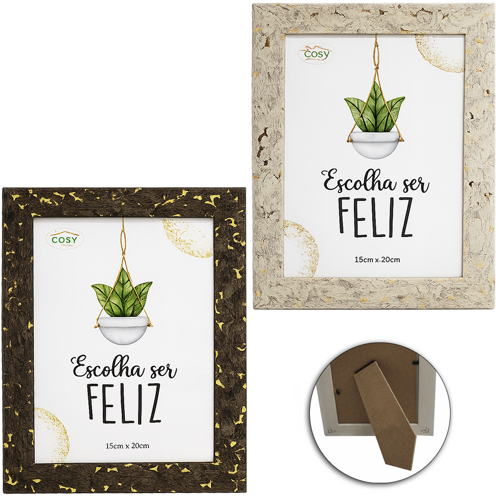 PORTA RETRATO 15X20 COM MOLDURA DE PLASTICO TMD