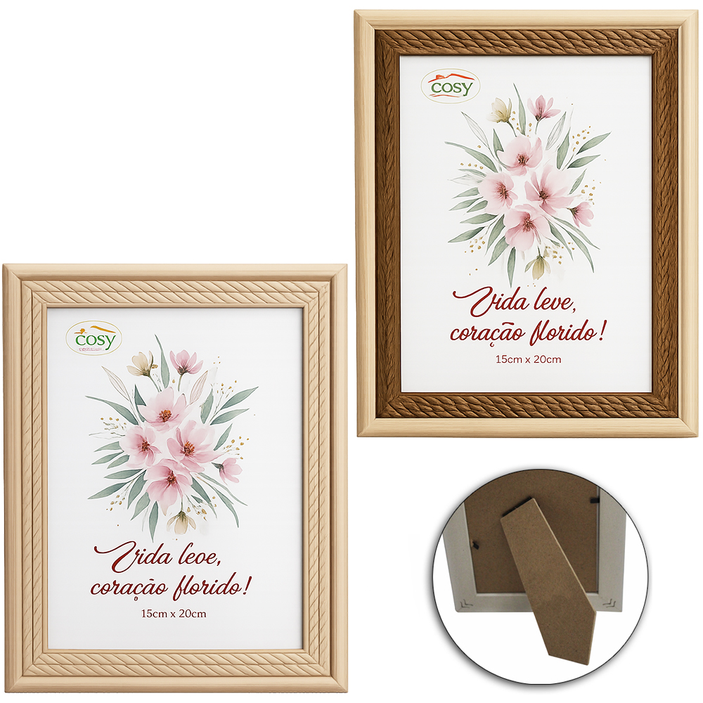 PORTA RETRATO 15X20 COM MOLDURA DE PLASTICO TMD