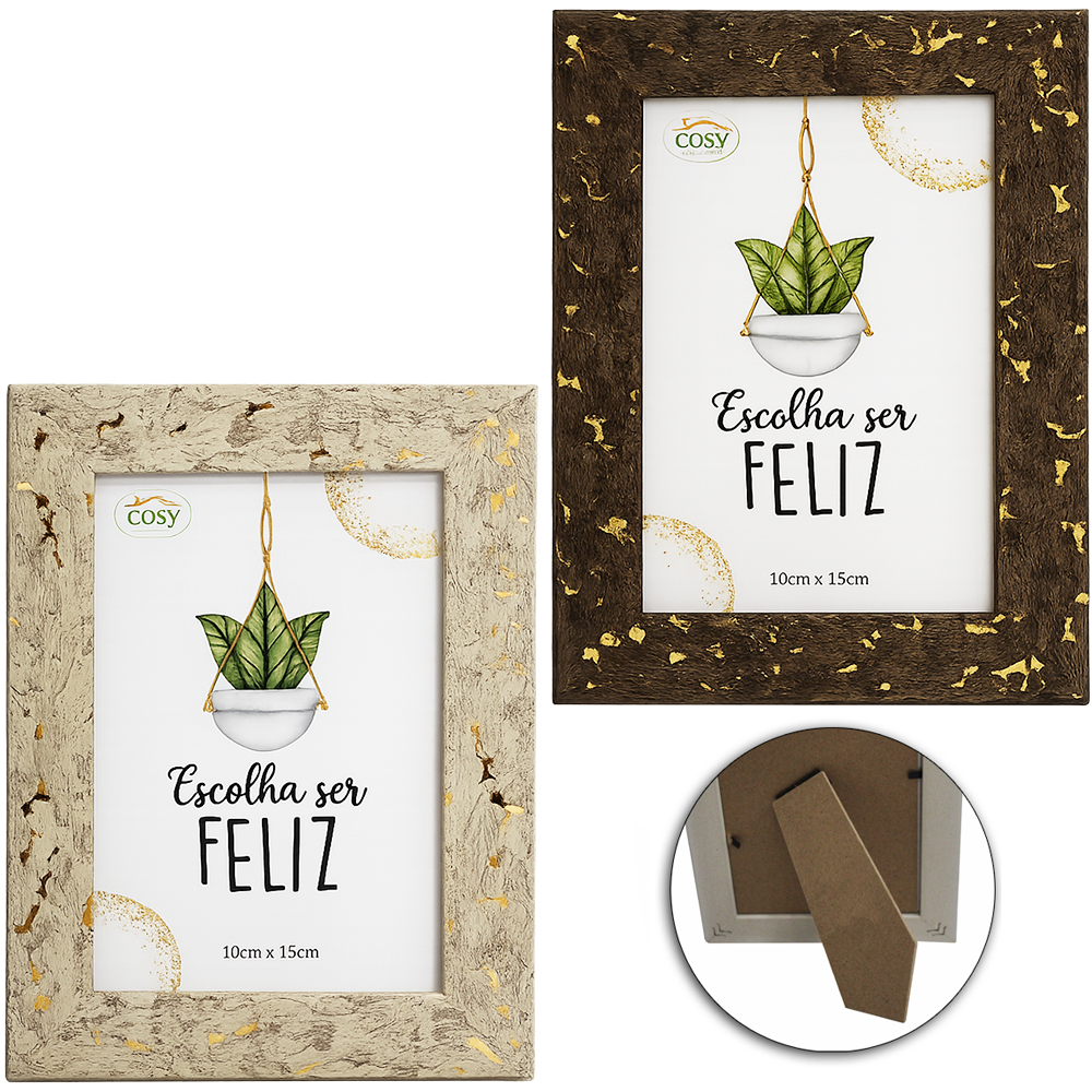 PORTA RETRATO 10X15 COM MOLDURA DE PLASTICO TMD