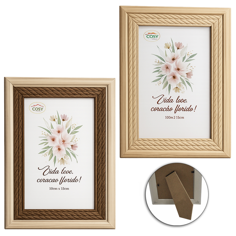 PORTA RETRATO 10X15 COM MOLDURA DE PLASTICO TMD