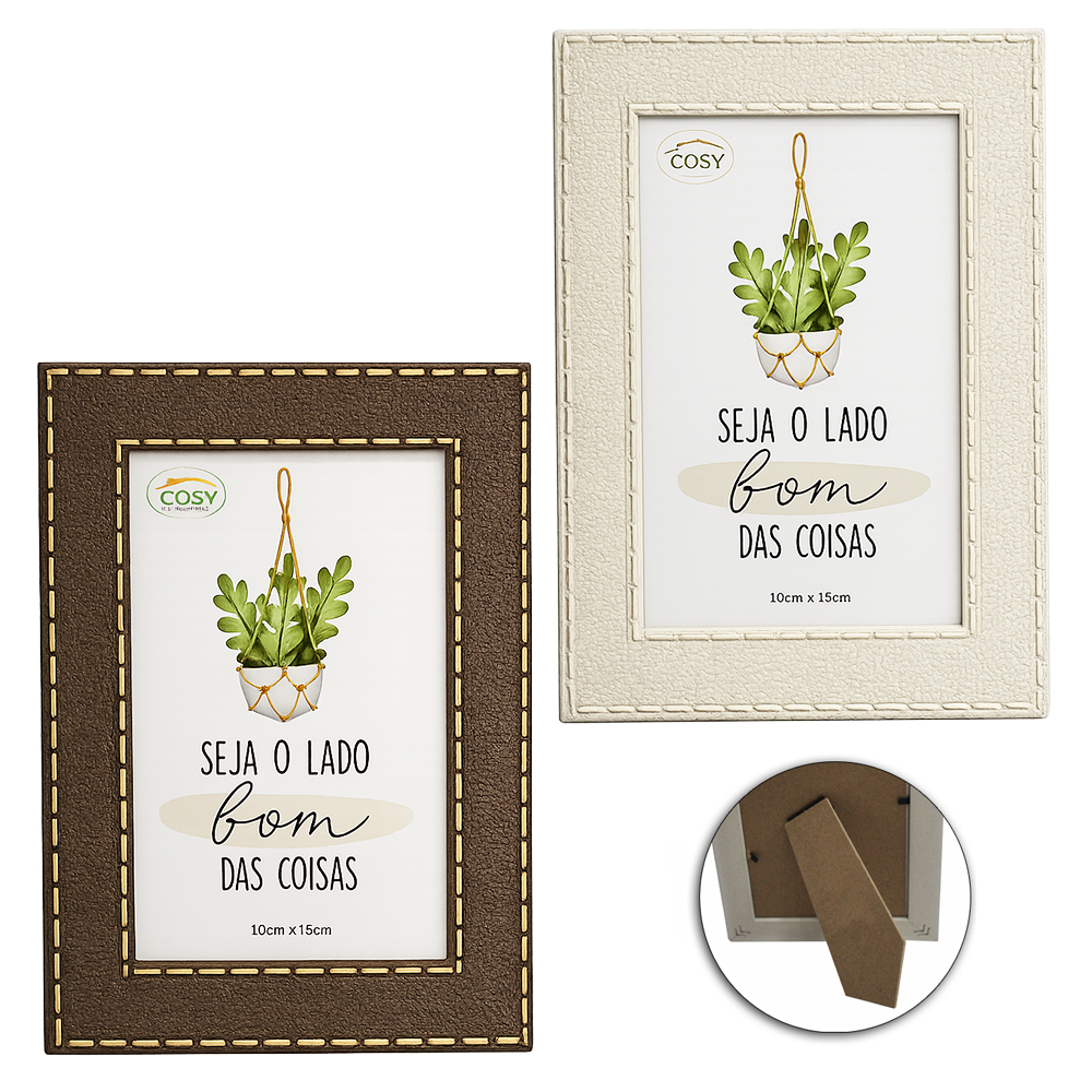 PORTA RETRATO 10X15 COM MOLDURA DE PLASTICO TMD