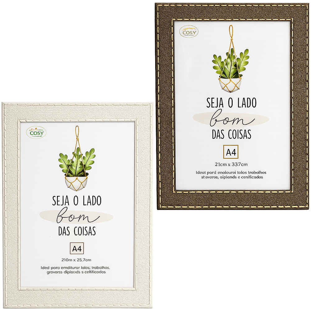 QUADRO PARA DIPLOMAS / CERTIFICADOS A4 DE PLASTICO TMD 29,7X21CM