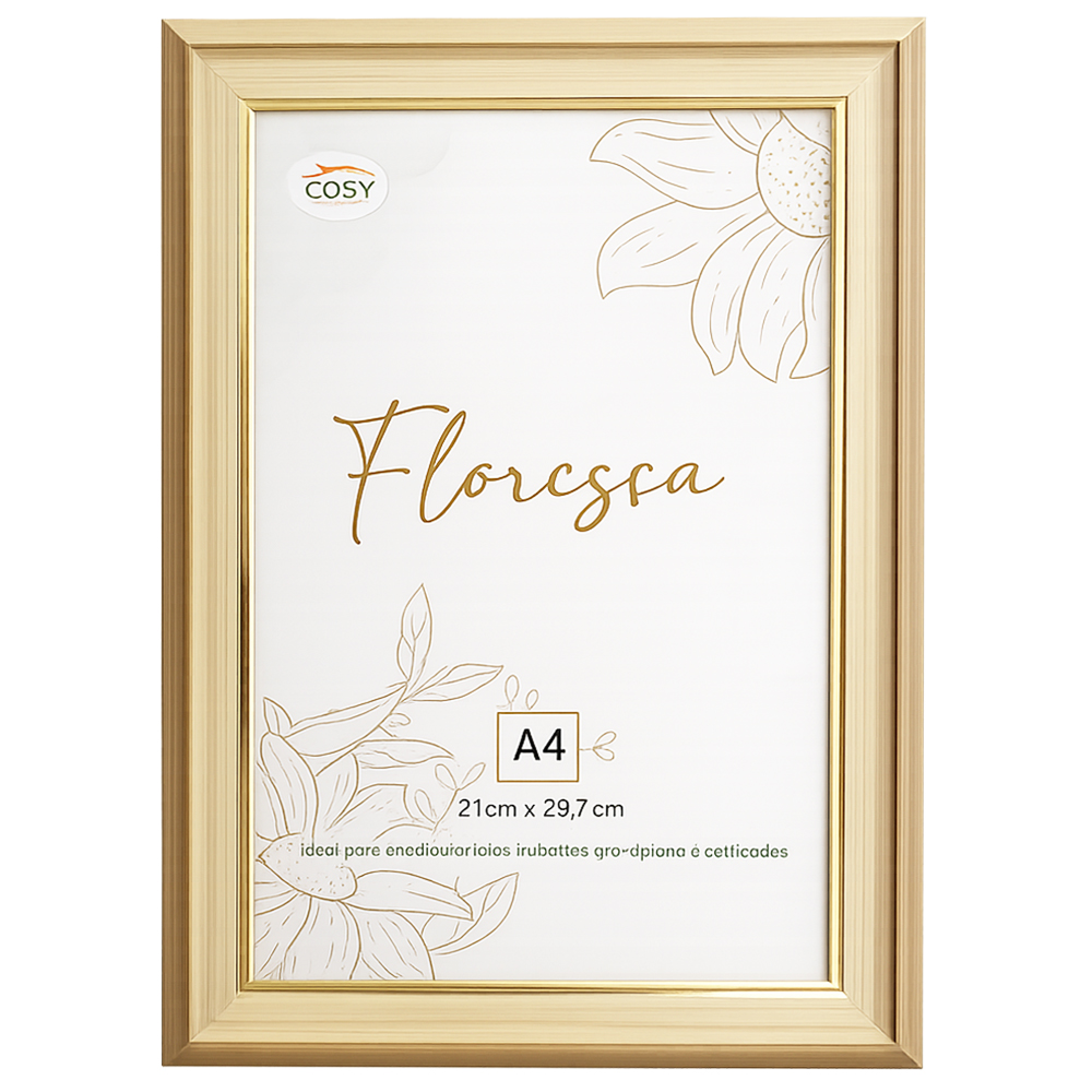 QUADRO PARA DIPLOMAS / CERTIFICADOS A4 DE PLASTICO TMD 29,7X21CM