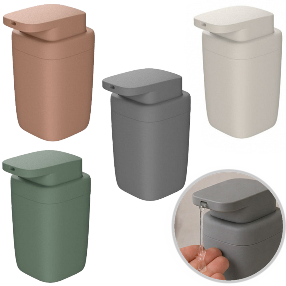 PORTA SABONETE LIQUIDO DE PLASTICO QUADRADO 372ML