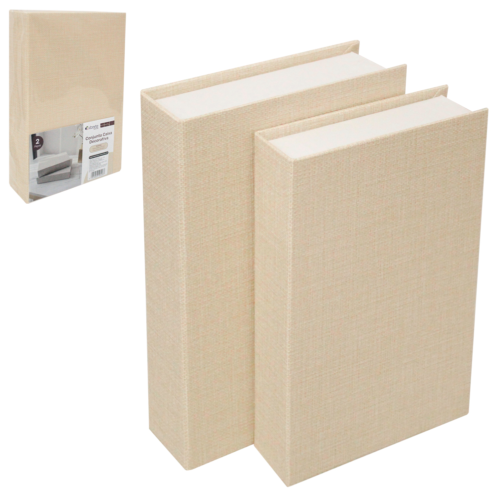 CAIXA DECORATIVA MODELO LIVRO DECOR COM 2 PECAS