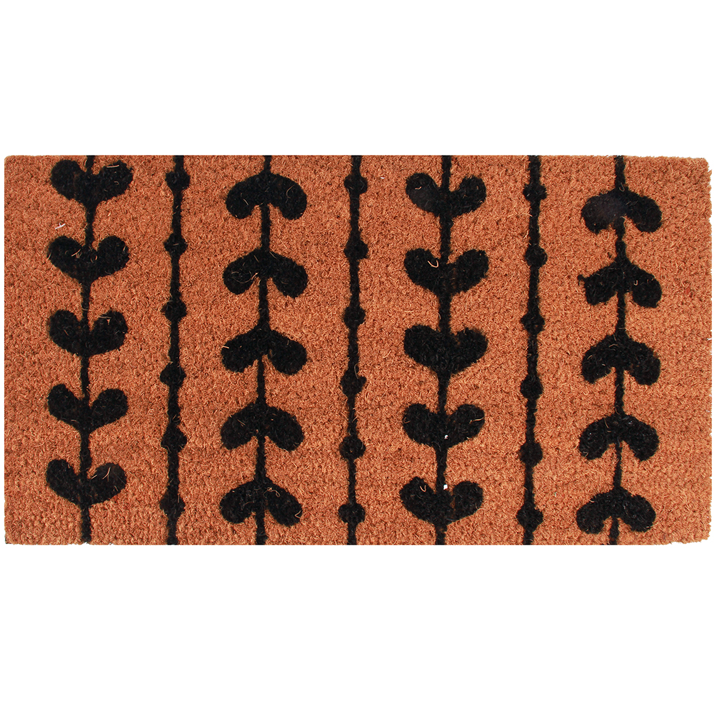 TAPETE CAPACHO DE PISO DE FIBRA RETANGULAR EMBORRACHADO 60X33CM