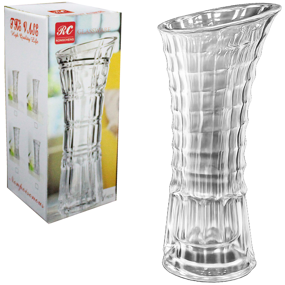 VASO DE VIDRO REDONDO GLASSWARE 24,5X10CM DE Ø 