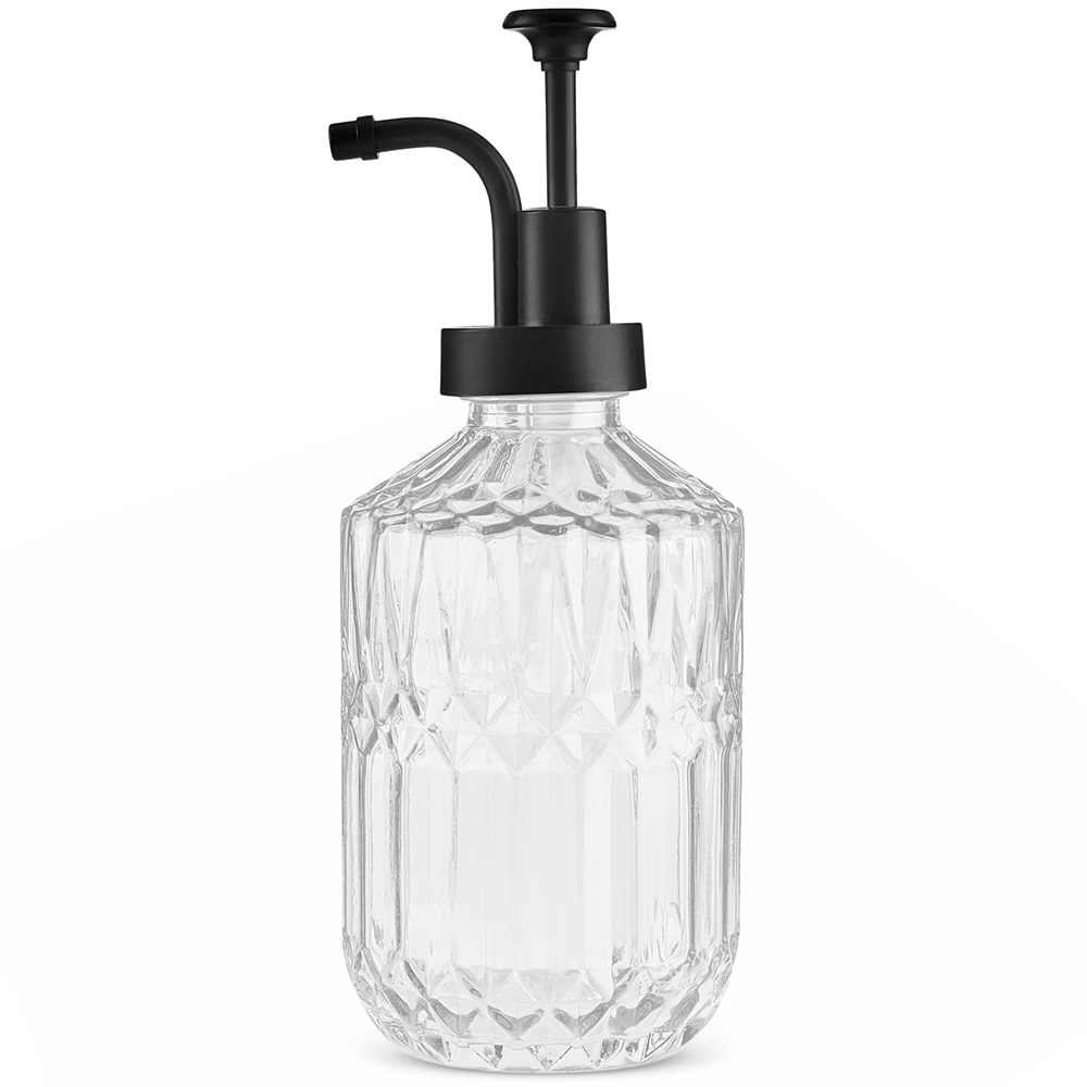 PORTA SABONETE LIQUIDO DE VIDRO REDONDO 350ML 