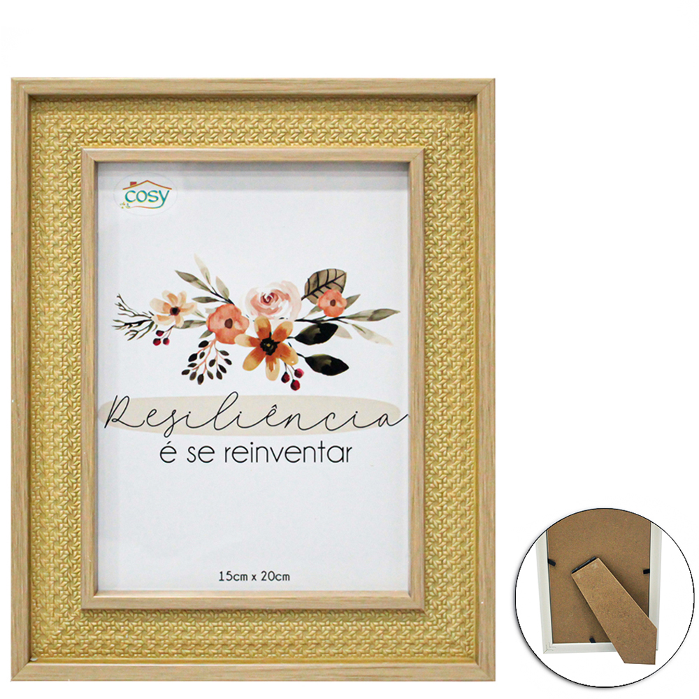 PORTA RETRATO 15X20 COM MOLDURA DE PLASTICO TMD