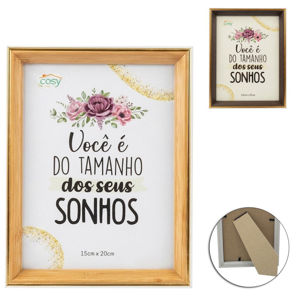 PORTA RETRATO 15X20 COM MOLDURA DE PLASTICO TMD