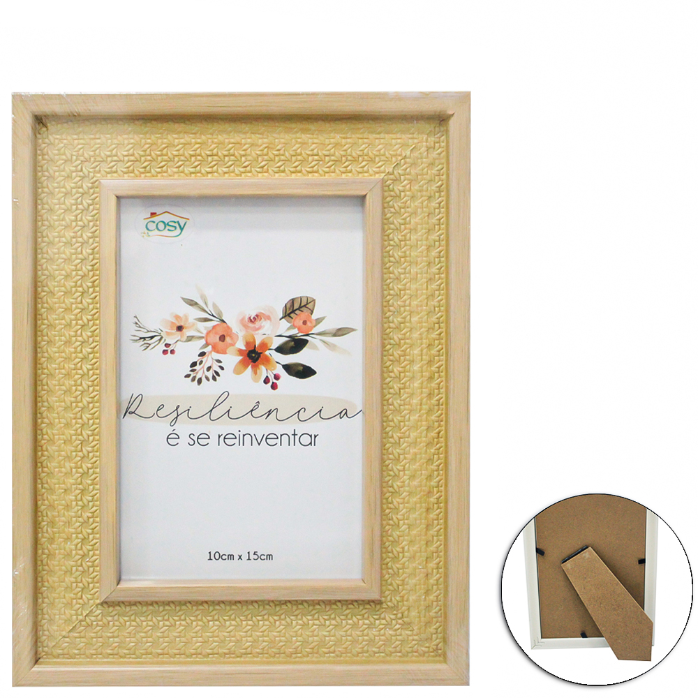 PORTA RETRATO 10X15 COM MOLDURA DE PLASTICO TMD